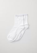 Calvin Klein Underwear WOMEN SHORT SHINY LOGO 2 PACK - Socks - white