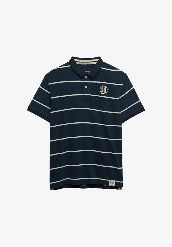 Superdry & Co VINTAGE STRIPE - Polo shirt - navy stripe