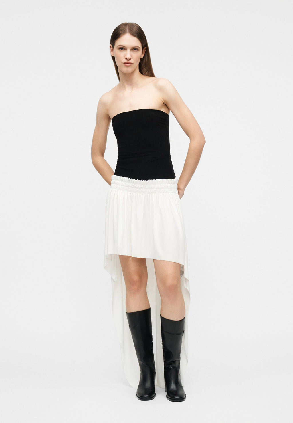 Norma Kamali HI LOW PEASANT SKIRT