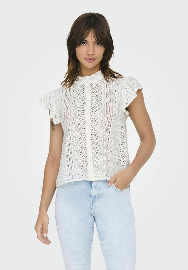 ONLY ONLGABINA - Button-down blouse - cloud dancer