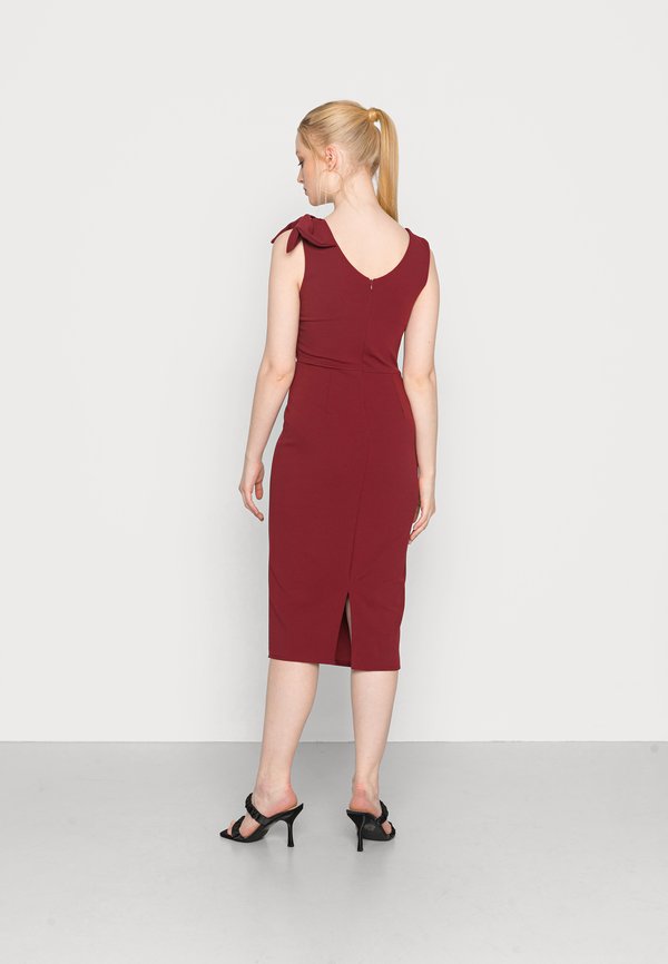 WAL G. ANYA RUCHED MIDI DRESS