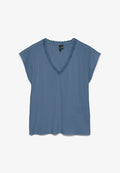 Vero Moda VMBELLA - Print T-shirt - china blue