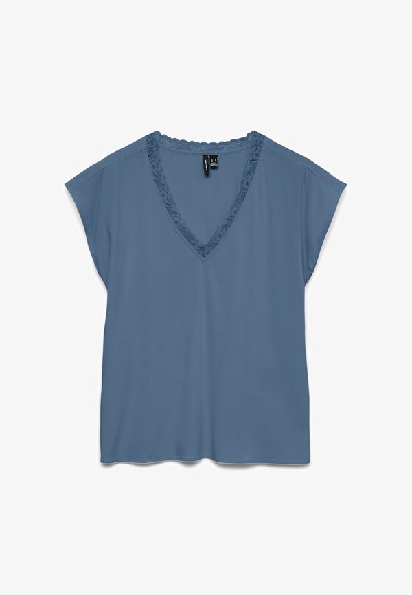 Vero Moda VMBELLA - Print T-shirt - china blue