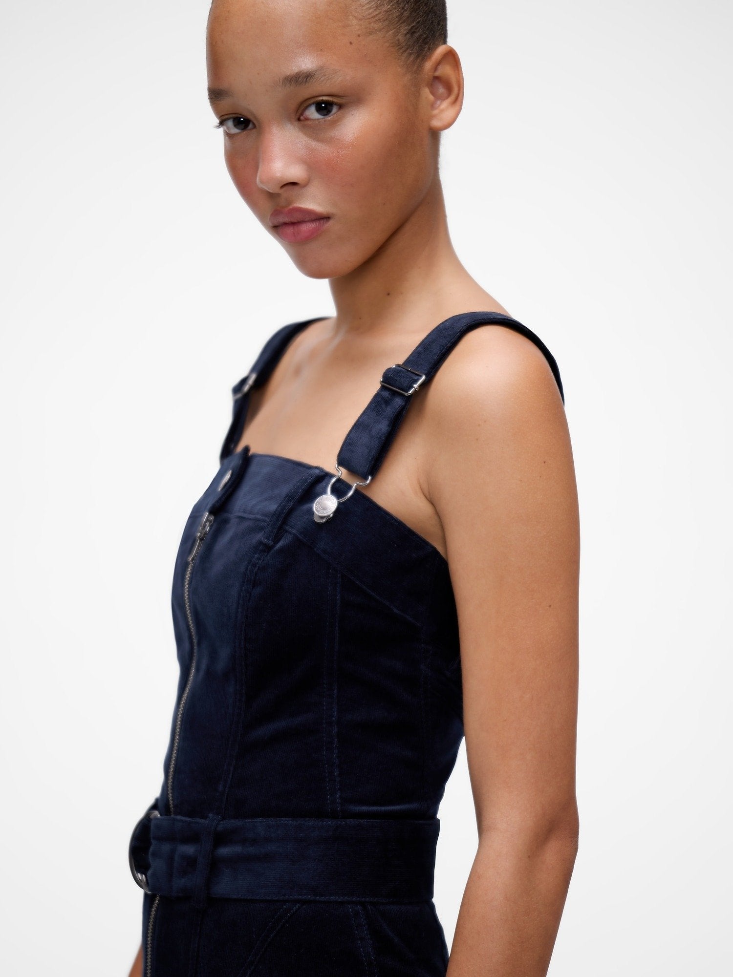 GAP GAPSTUDIO CORDUROY BELTED MIDI DRESS