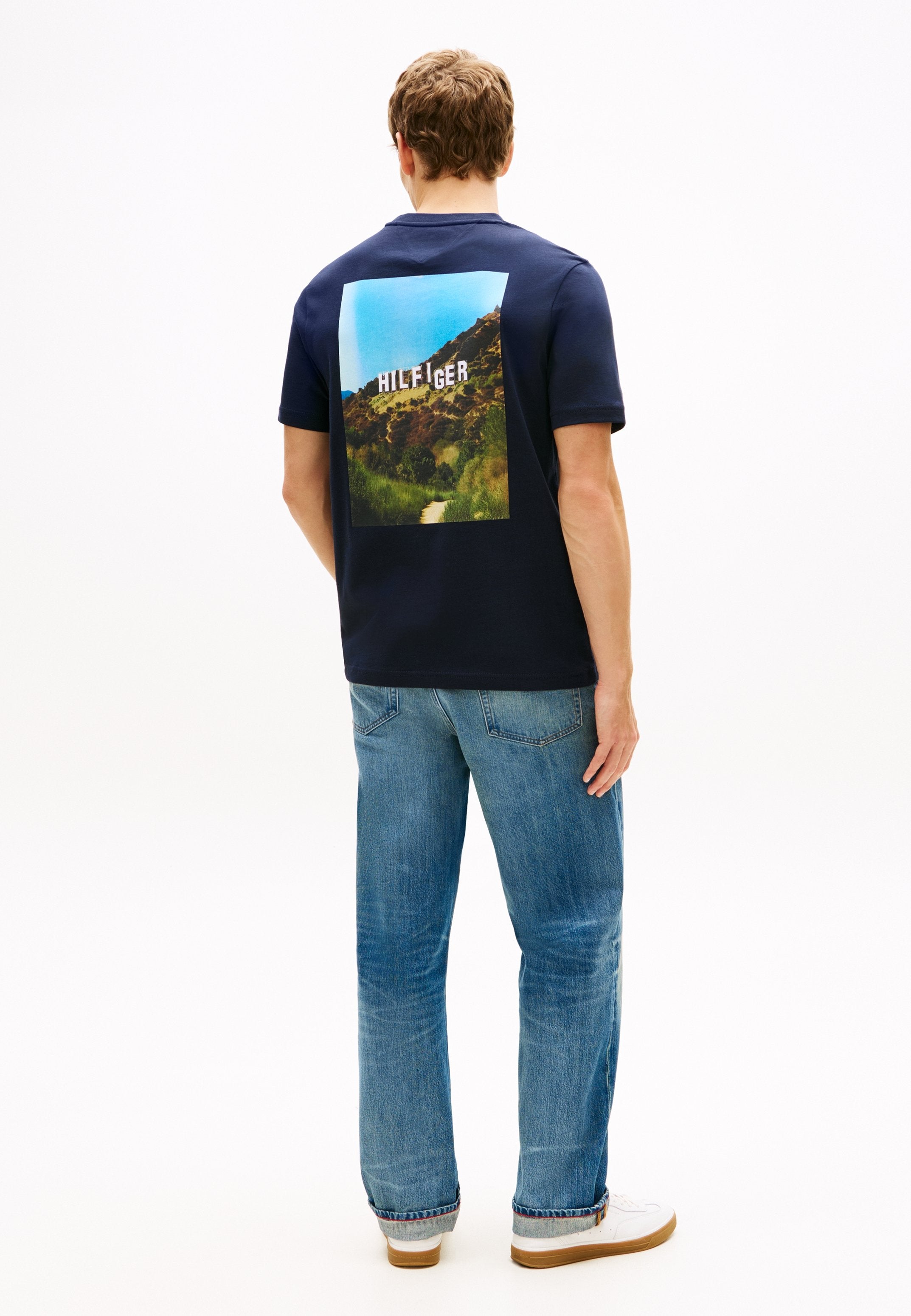 PHOTO PRINT JERSEY CREW NECK T-SHIRT Media 3