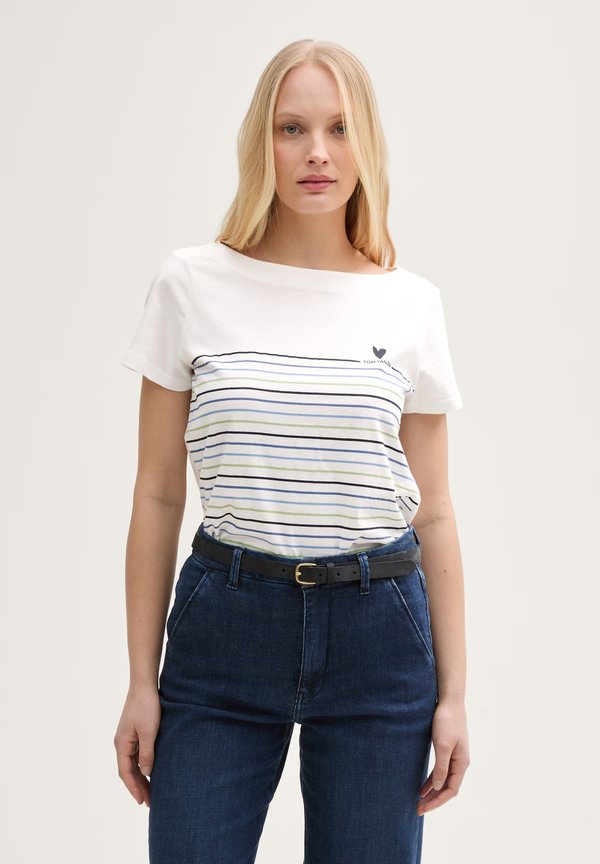 TOM TAILOR Print T-shirt - whisper white