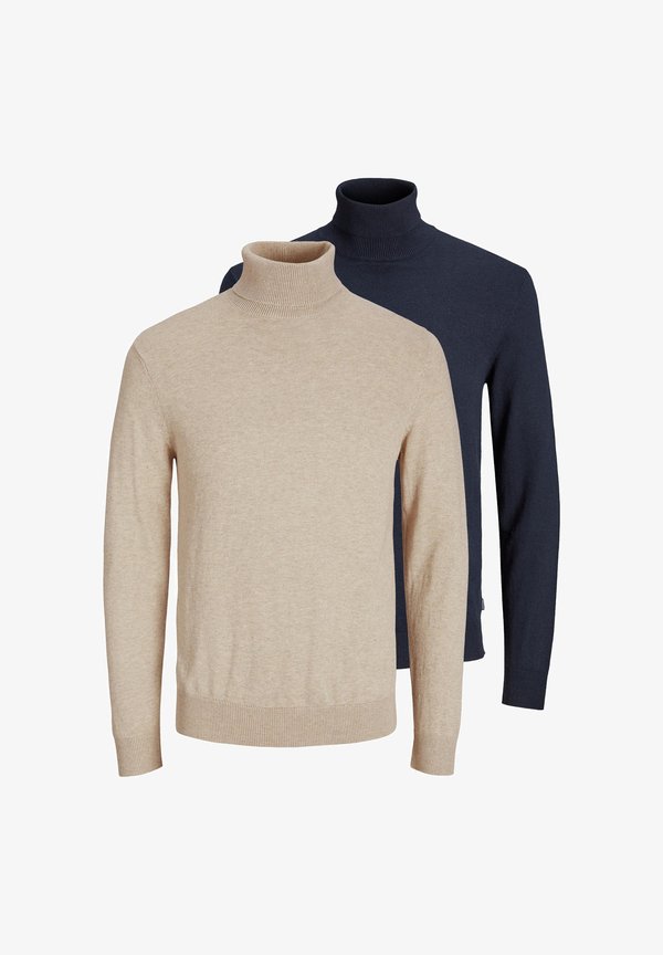 Jack & Jones JACK & JONES 2 PACK - Jumper - dunkelblau/beige