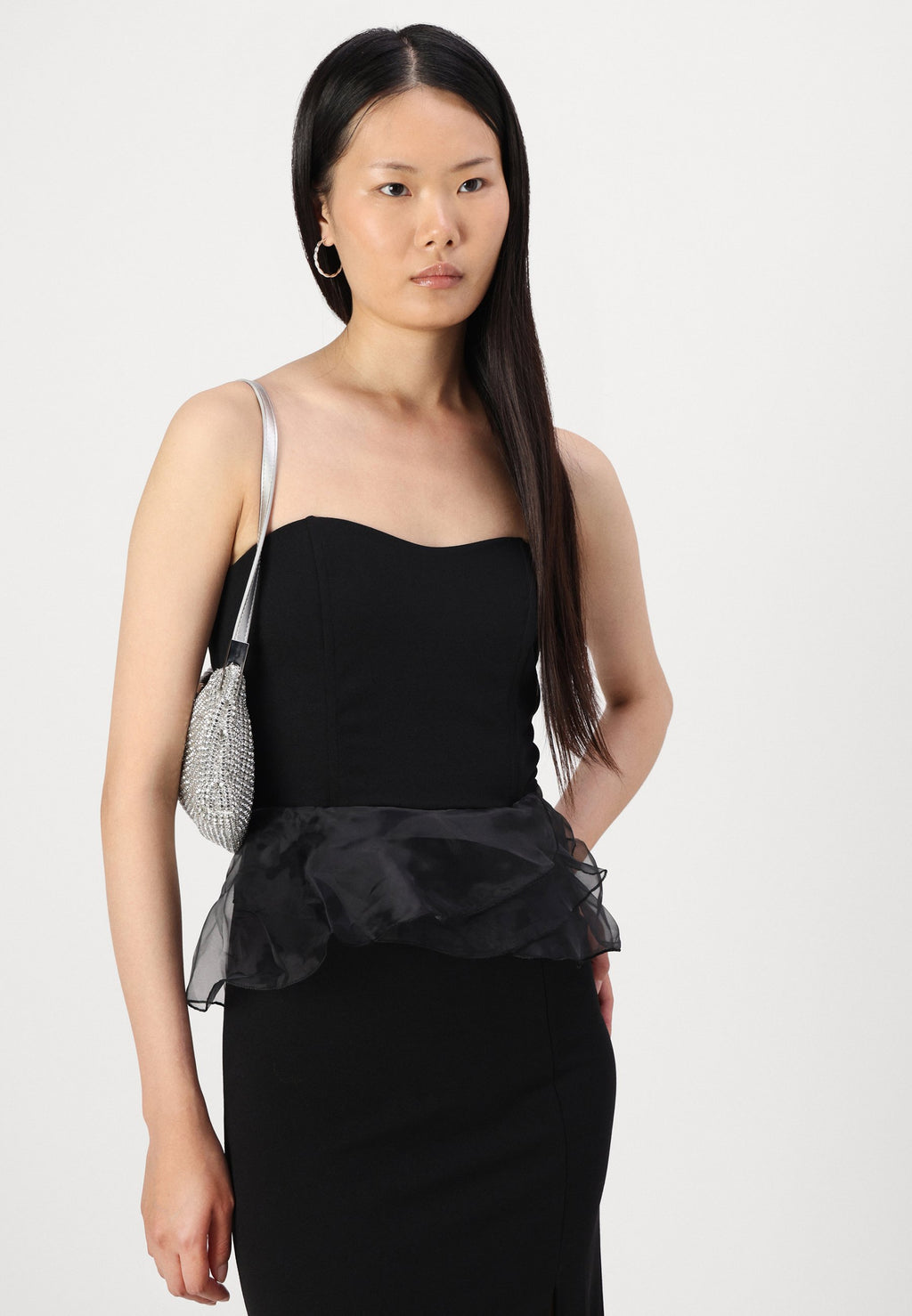WAL G. AURA PEPLEM MAXI DRESS
