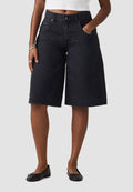 Levi's® SUPER BAGGY JORT - Denim shorts - chipped black oyster