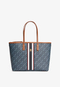 Tommy Hilfiger TH MONOPLAY TOTE STRIPE LE - Handbag - blue mix