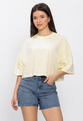 Calvin Klein CALVIN KLEIN DAMES TOPS SS CROPPED BOXY HERITAGE CREST.