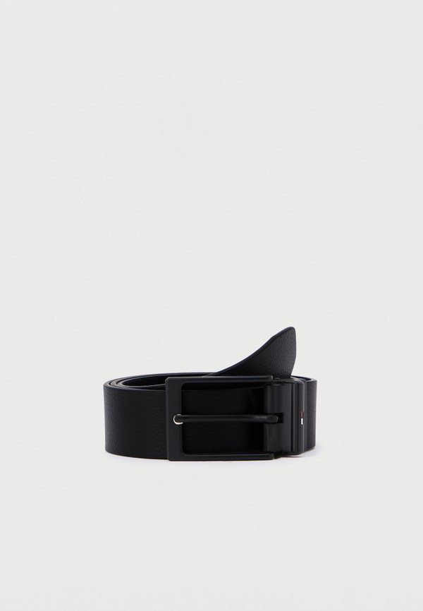 Tommy Hilfiger RECTANGULAR BUCKLE REVERSIBLE LEATHER BELT - Belt - black