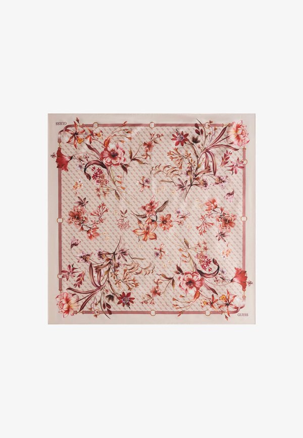 Guess 4G MIT BLUMENMUSTER - Scarf - mehrfarbig beige