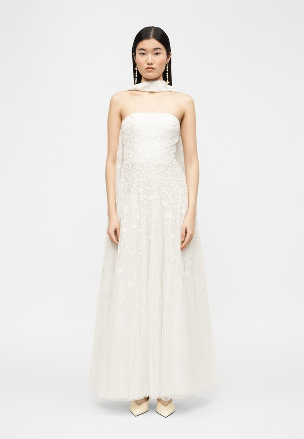 Needle & Thread LEA DITSY STRAPLESS CAPE GOWN