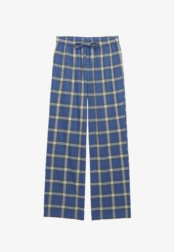 Superdry & Co CHECK ELASTIC - Trousers - navy green check