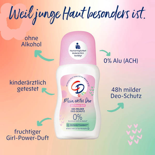 Deo Roll-on Girl-Power-Duft, Mein erstes Deo  CD
