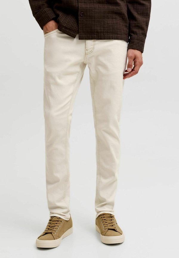 Jack & Jones SLIM FIT JEANS JJIGLENN JJDYLAN SBD 686 ST LN SLIM FIT JEANS - Slim fit jeans - ecru
