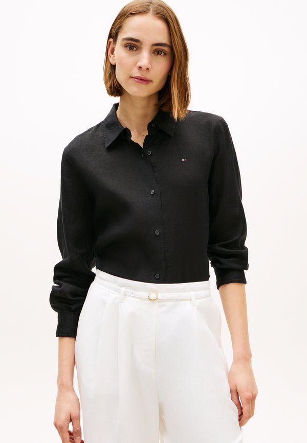 Tommy Hilfiger SHIRT - Button-down blouse - black
