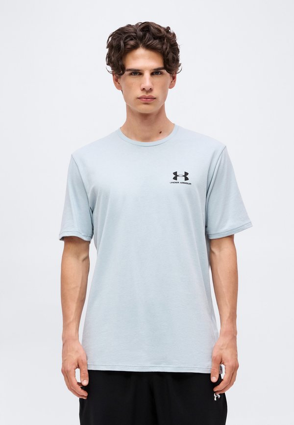 Under Armour LEFT CHEST LOGO - Sports T-shirt - blue fog/black
