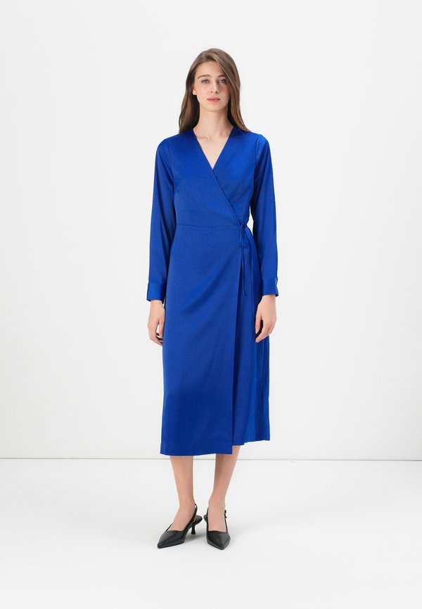YAS PELLA WRAP MIDI DRESS