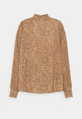 IN THE STYLE BILLIE FAIERS LEOPARD PRINT HIGH NECK BALLOON SLEEVE