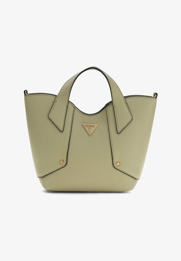 Guess DARCY LOGO MINI  - Handbag - hellgrün