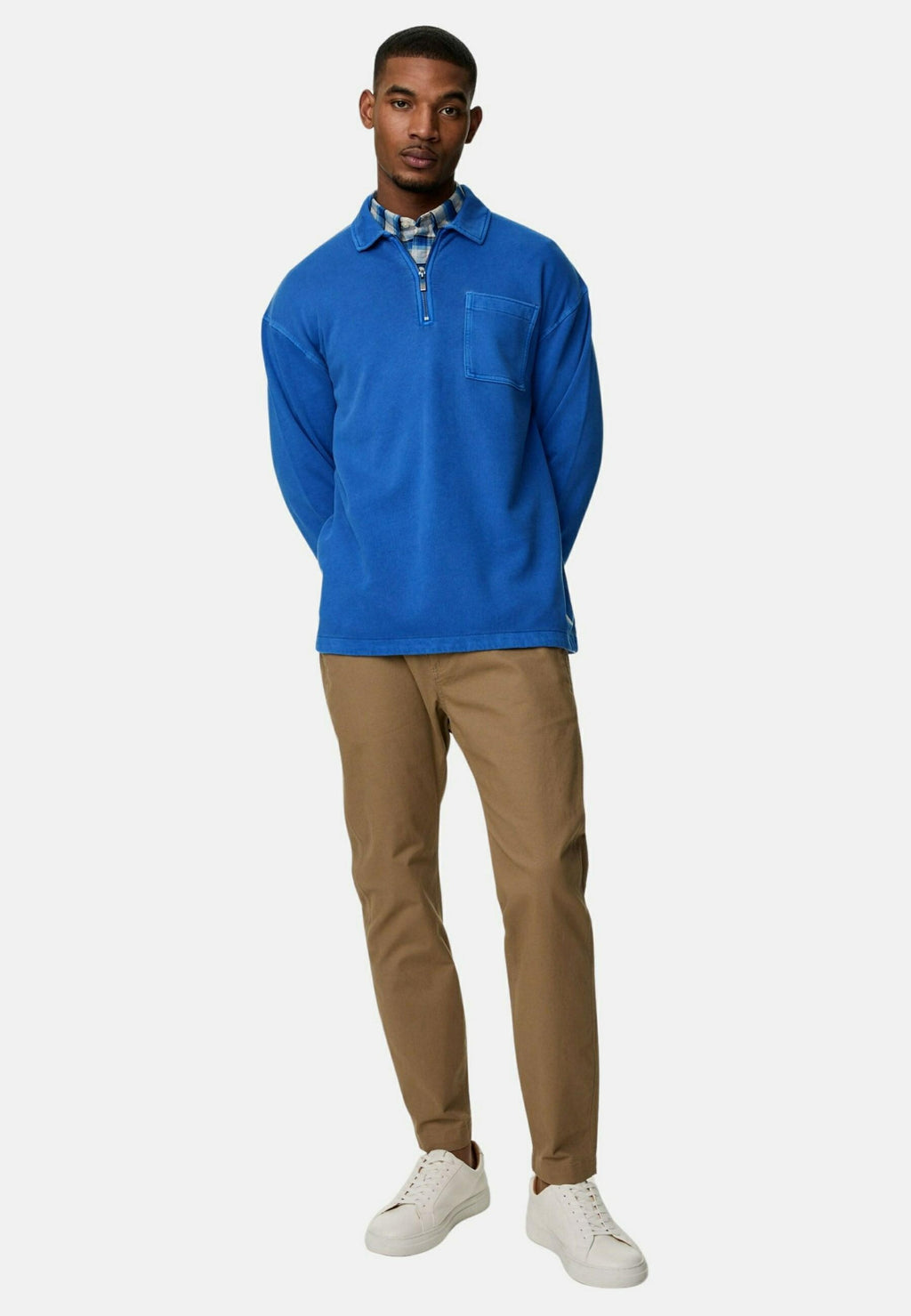 Marks & Spencer PURE COTTON HALF ZIP