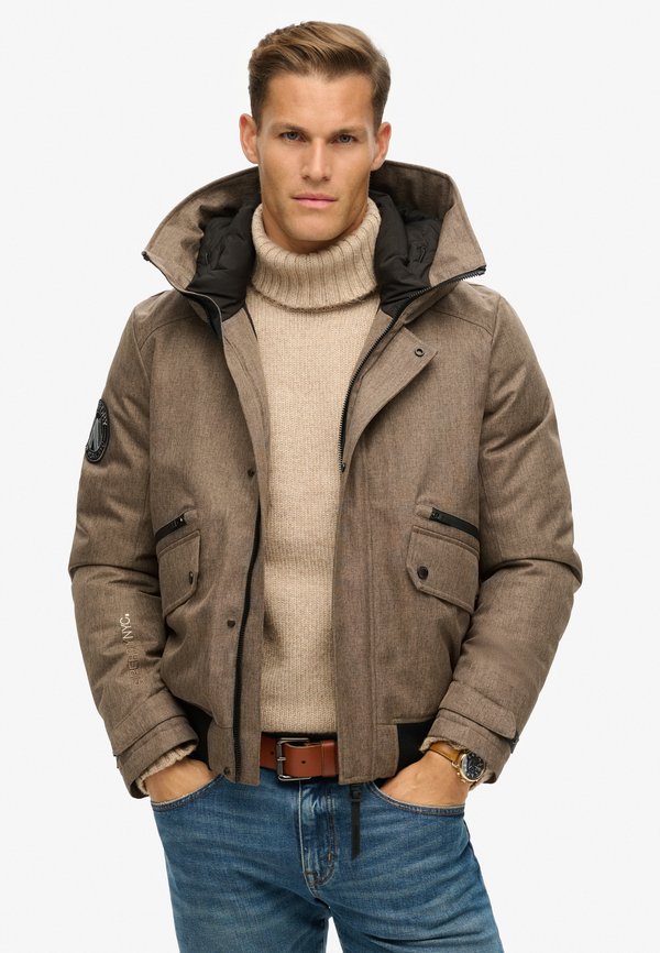 Superdry & Co CITY PADDED - Light jacket - beige herringbone