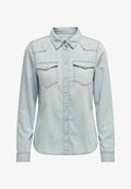 ONLY Denim ONLALEXA Denim - Button-down blouse - light blue denim