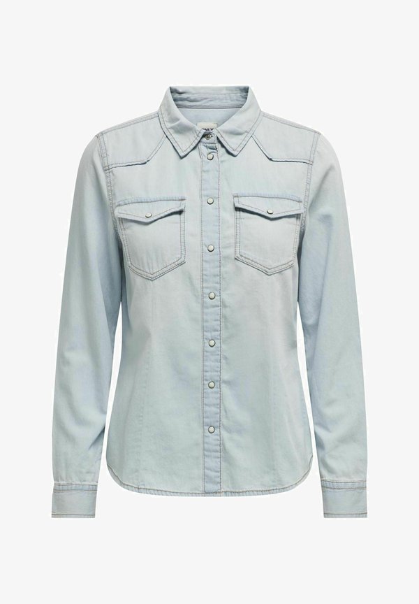 ONLY Denim ONLALEXA Denim - Button-down blouse - light blue denim