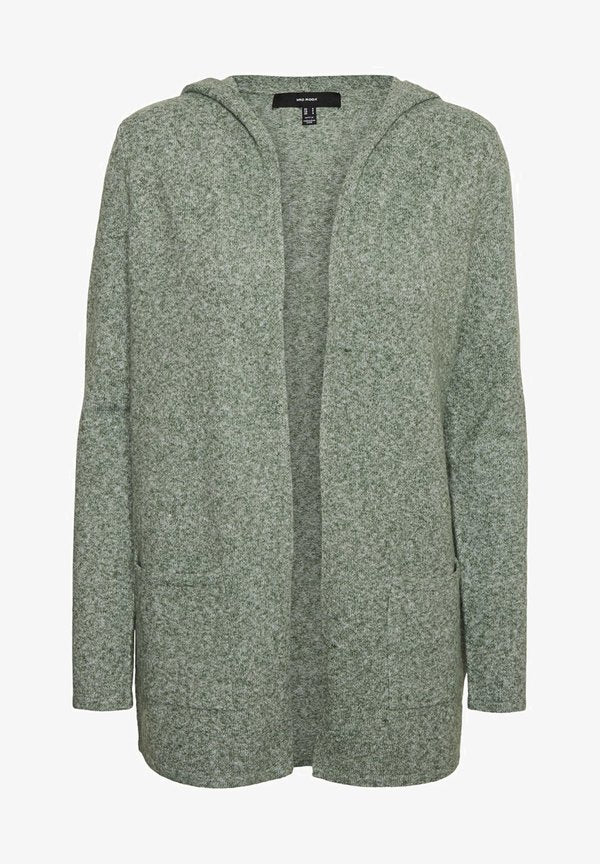 Vero Moda VMDOFFY OPEN HOOD CARDIGAN  - Cardigan - laurel wreath