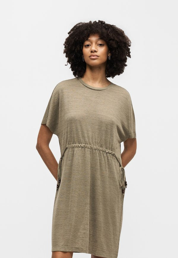 ONLY ONLPEARL ELASTIC WAIST DRESS  - Jersey dress - khaki