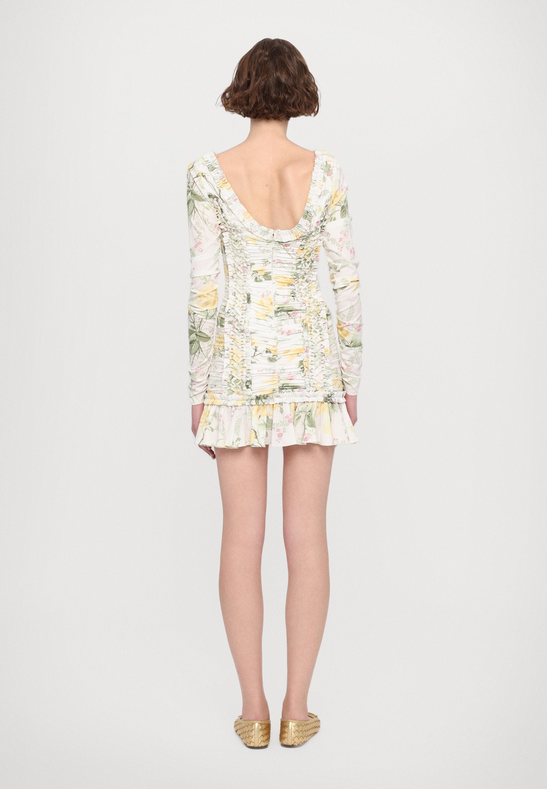 Needle & Thread ROSE LONG SLEEVE MICRO MINI DRESS