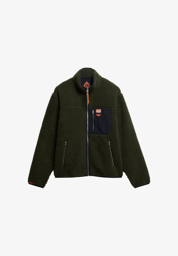 Superdry & Co Fleece jacket - army khaki green