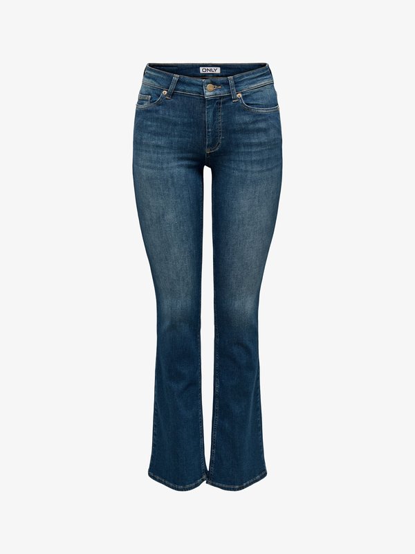 ONLY Flared fit ONLBLUSH Mid waist - Flared Jeans - dark blue denim