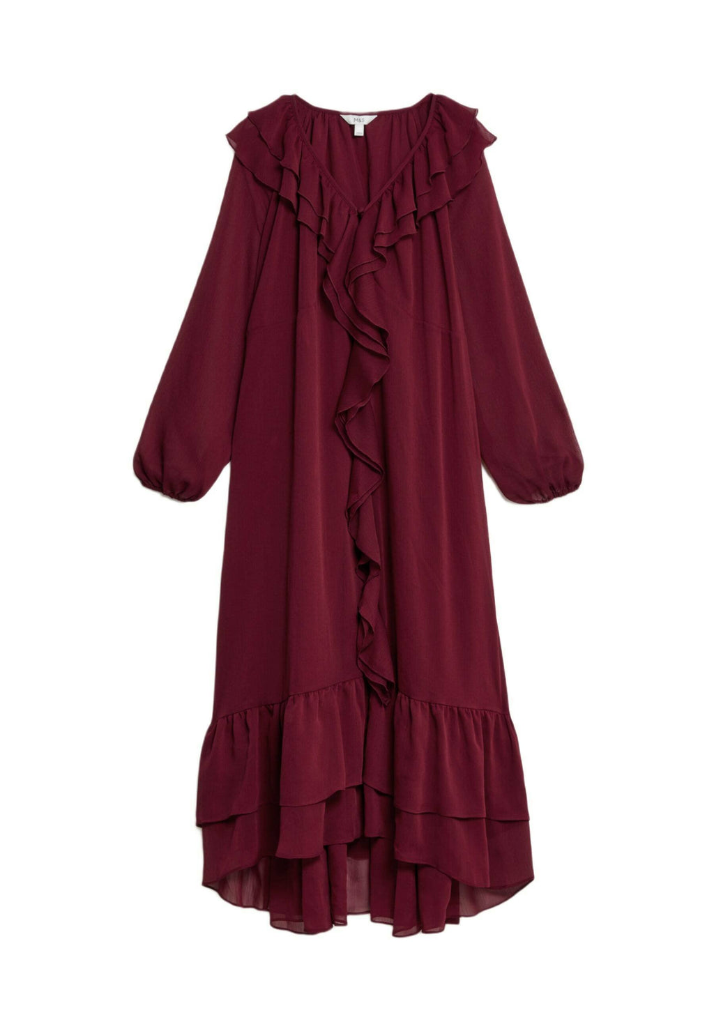 Marks & Spencer V-NECK FRILL DETAIL MIDAXI