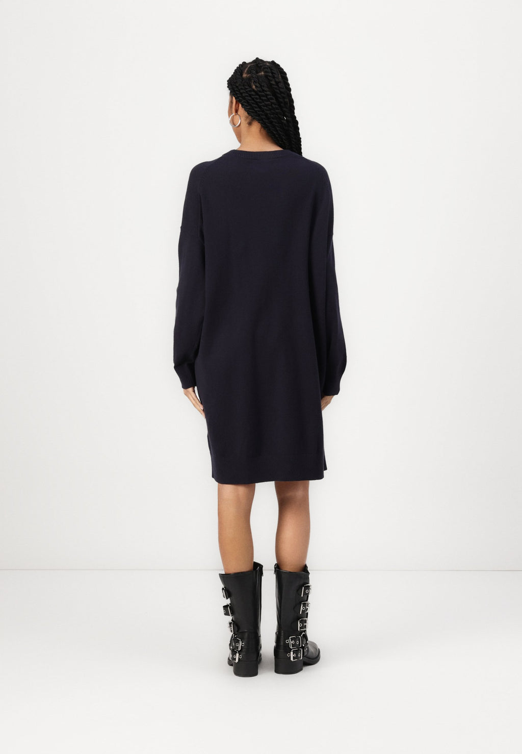 Marc O'Polo DENIM LONG SLEEVE CREW NECK DRESS