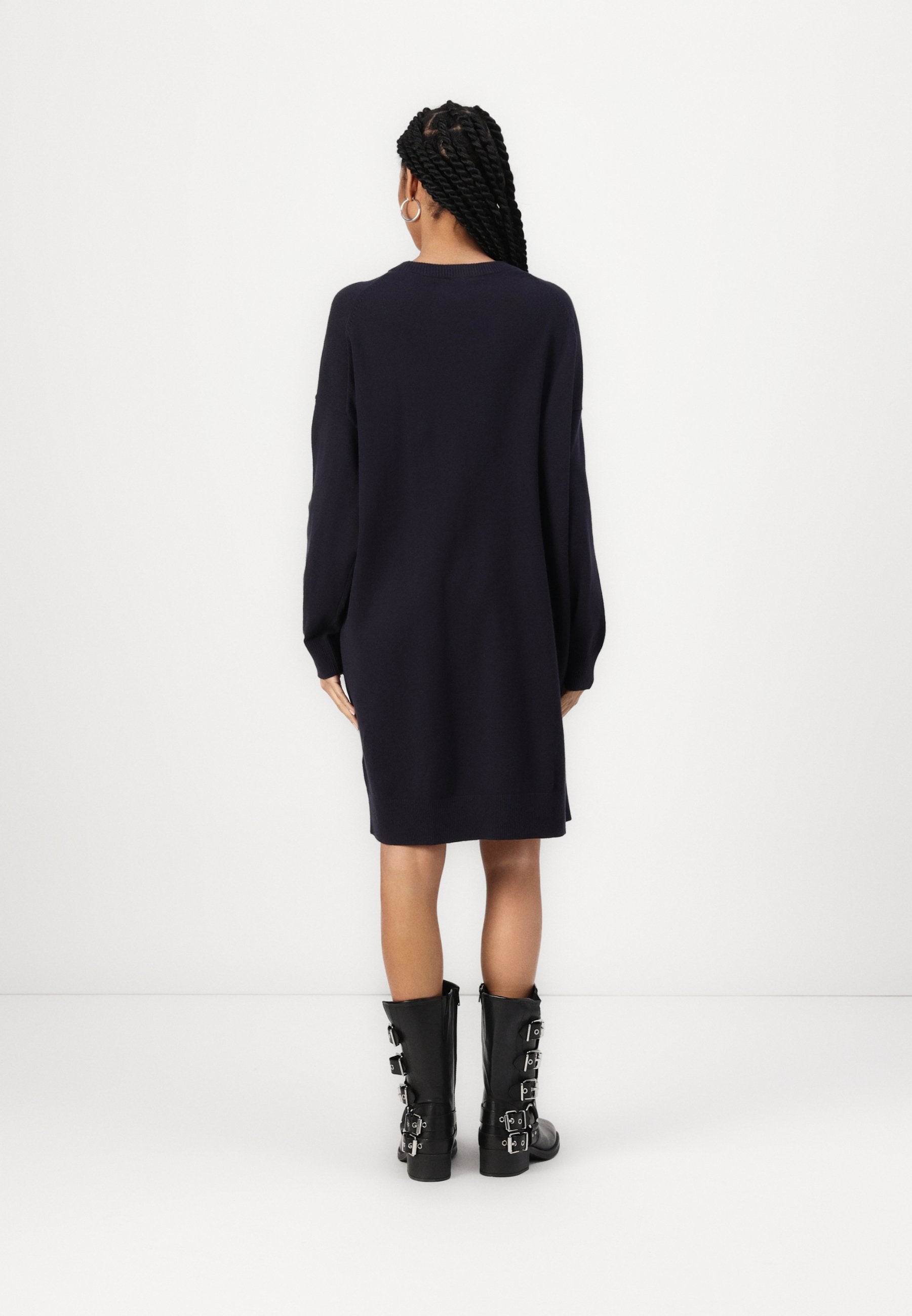 Marc O'Polo DENIM LONG SLEEVE CREW NECK DRESS