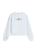 CREST EMBROIDERY RELAXED TERRY SWEATSHIRT Media 1