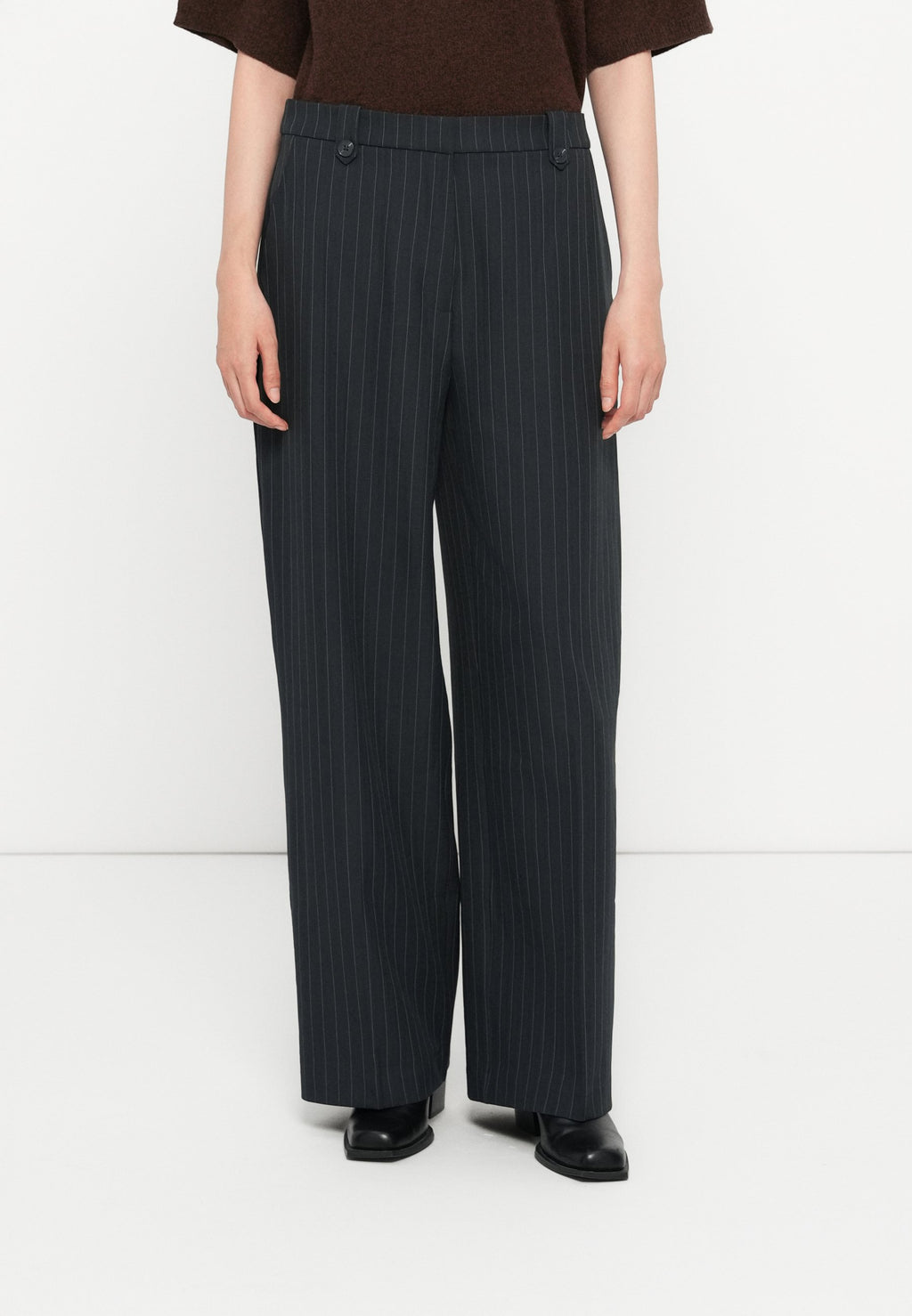 ONLROME LIFE WIDE PINST PANT Media 3