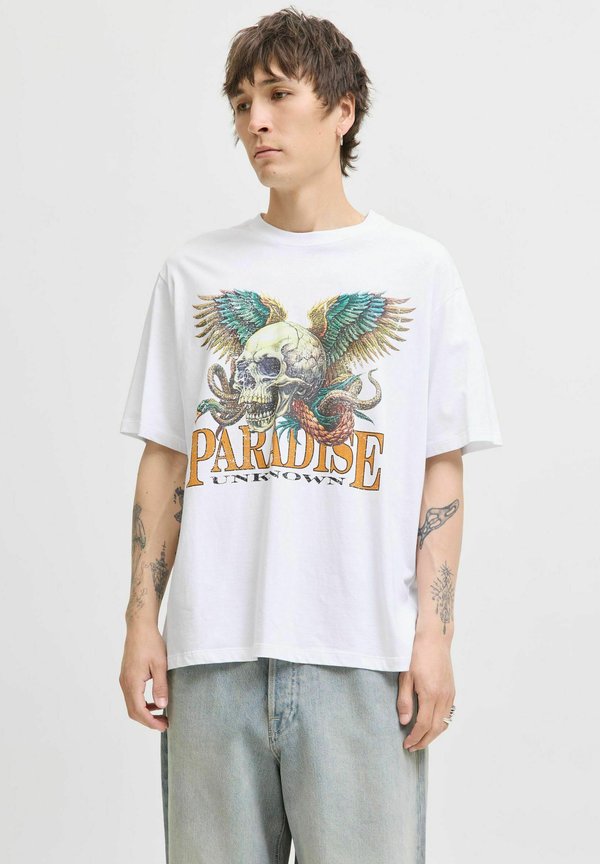 Jack & Jones T- - Print T-shirt - bright white