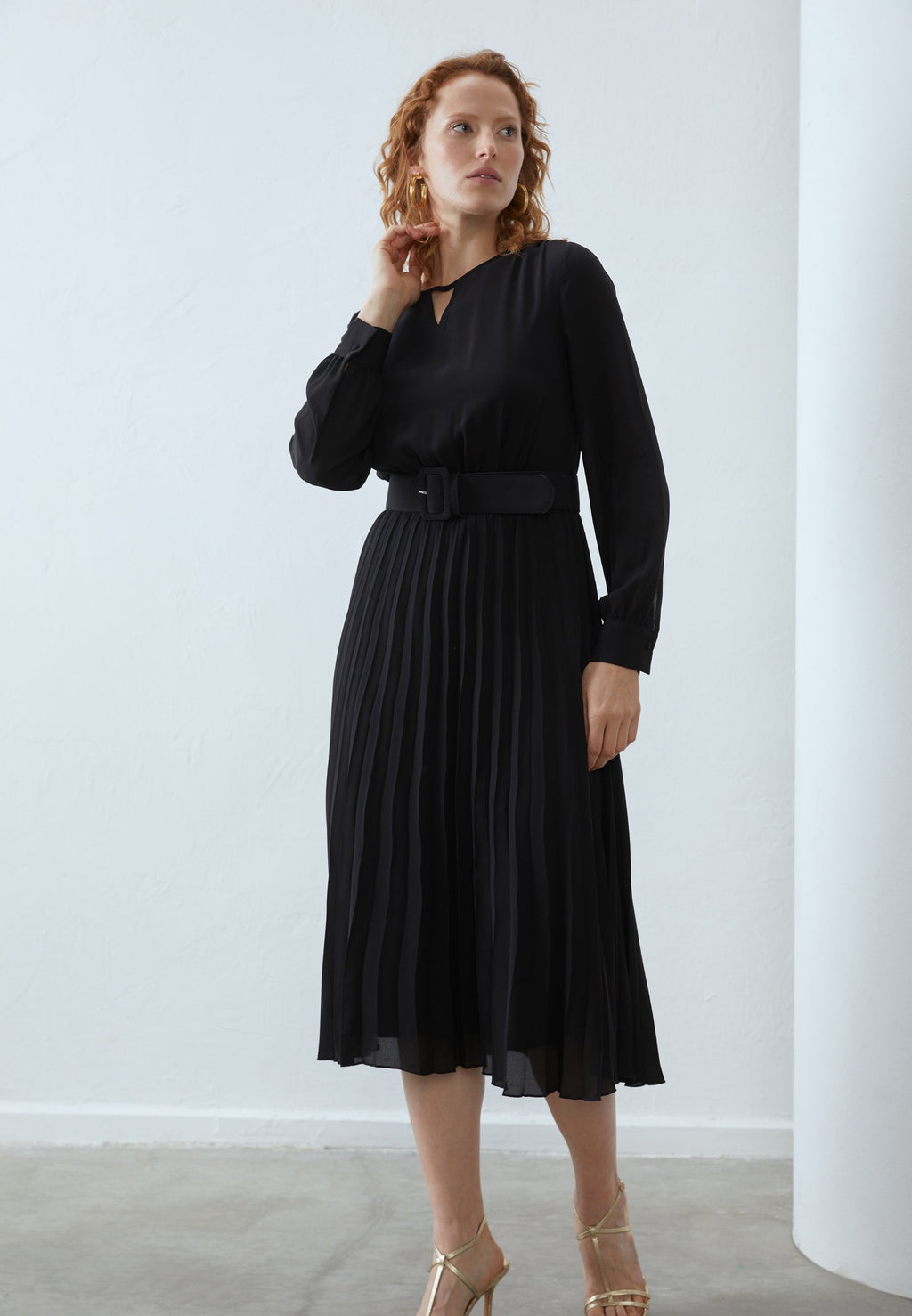 Anna Field PLISSEE MIDI DRESS