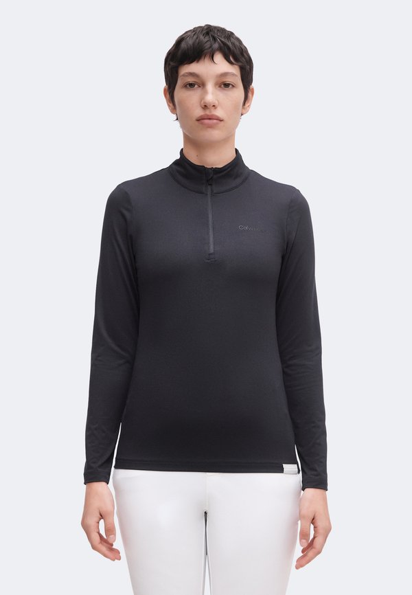Calvin Klein Golf QUINTA QUARTER ZIP - Long sleeved top - black
