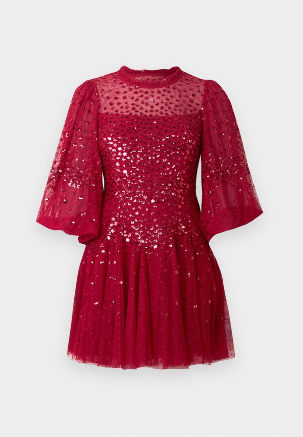 Needle & Thread SCALLOP ROUND NECK MICRO MINI DRESS