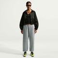 Nike Sportswear W NK STDO FLC MW HR OS CFF PNT - Tracksuit bottoms - dk grey heather/sail