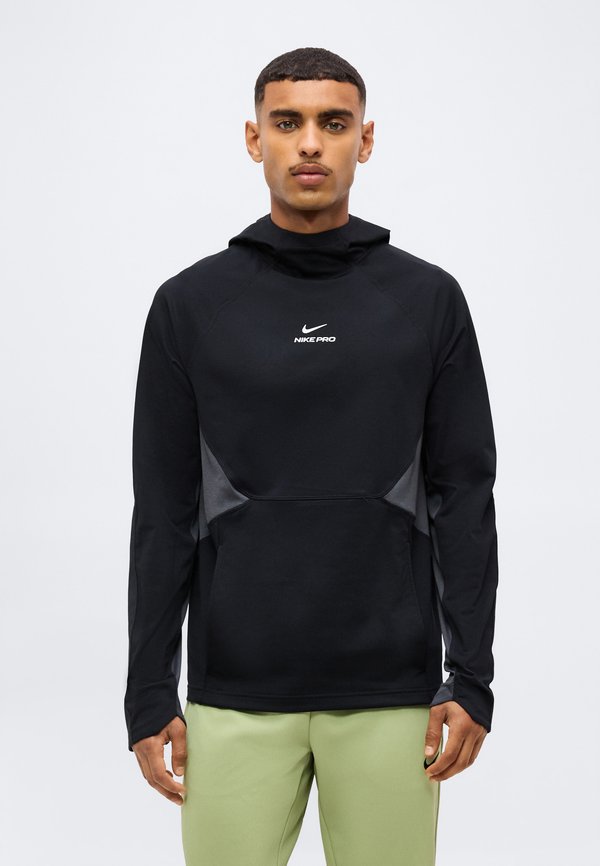 Nike Performance M NP DF NPT MIDLAYER TOP - Hoodie - black/white