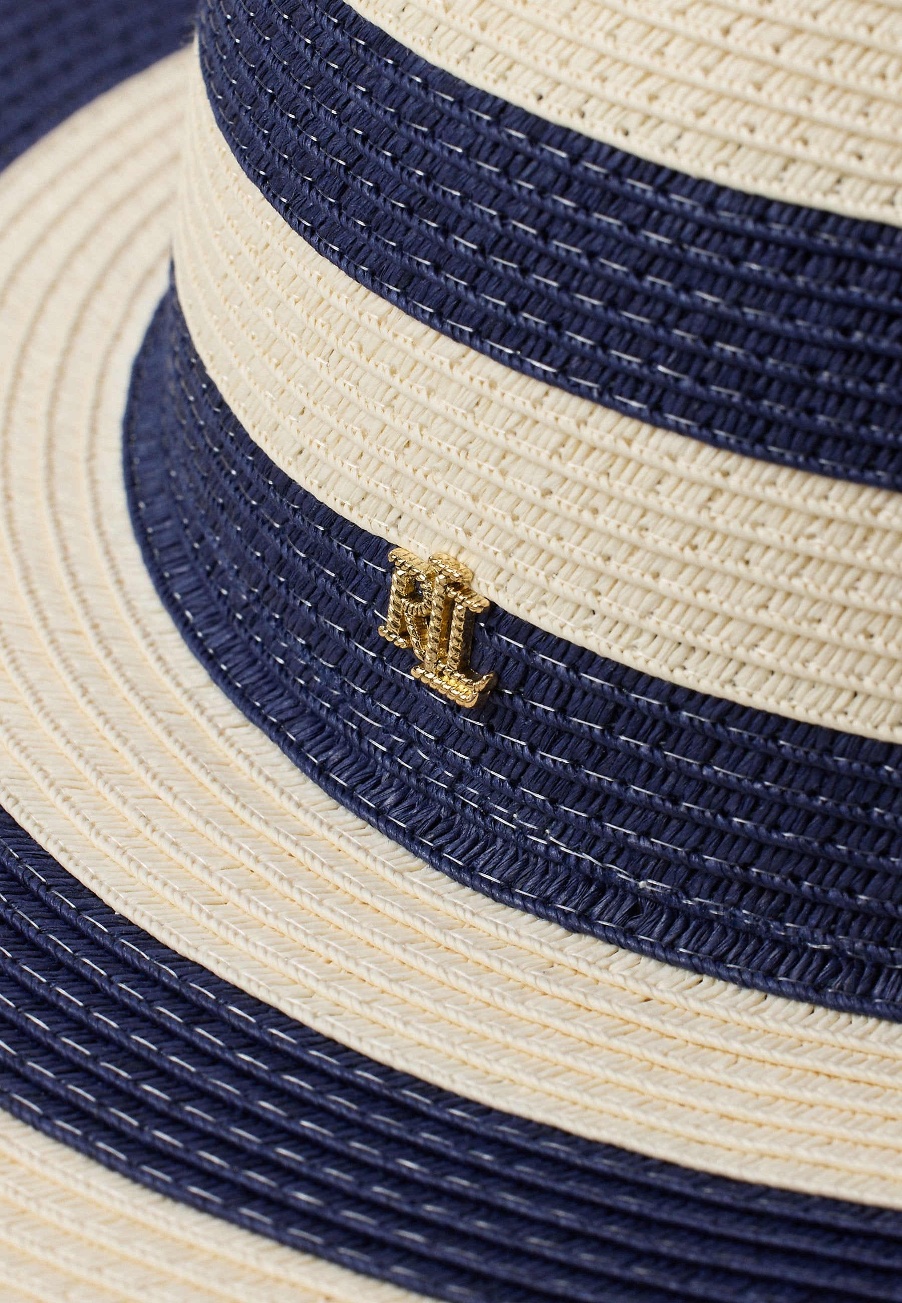 Lauren Ralph Lauren STRIPED STRAW SUN HAT