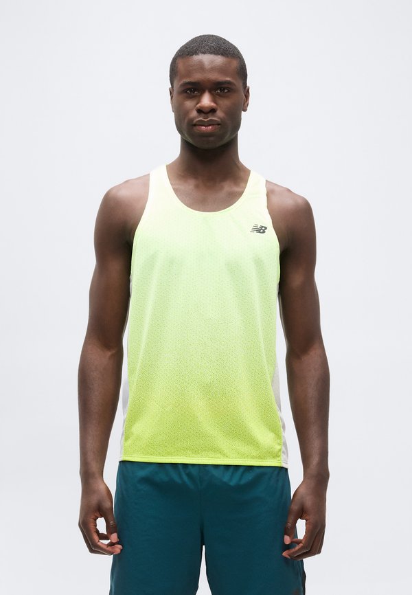 New Balance VIZ-TECH RUN SINGLET - Top - afterglow/black