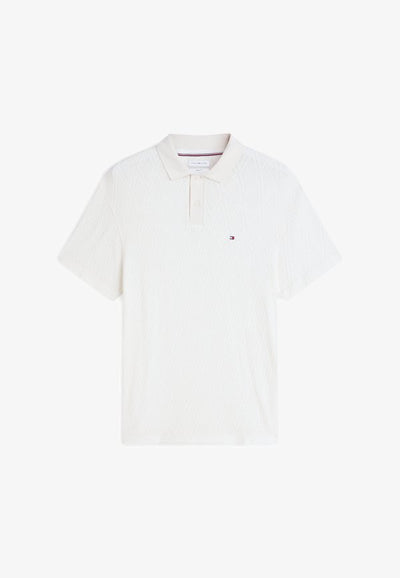 Tommy Hilfiger JACQUARD - Polo shirt - ivory petal