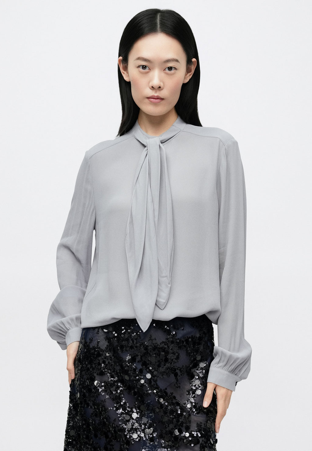 Tory Burch GEORGETTE BOW BLOUSE